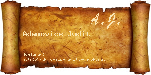 Adamovics Judit névjegykártya